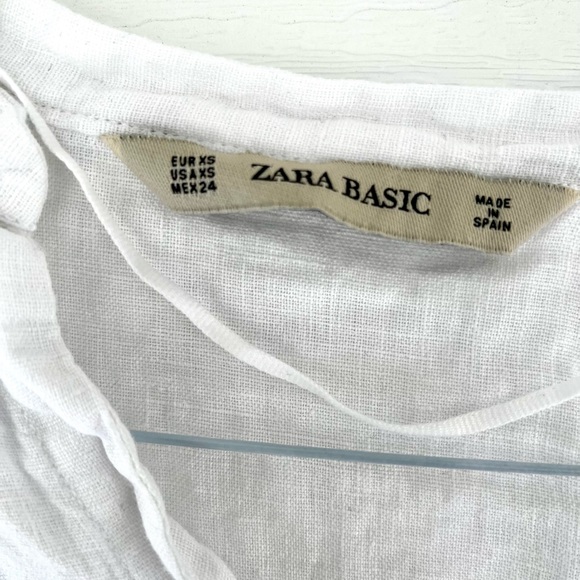 Zara - White Linen Shirt - Picture 3 of 5
